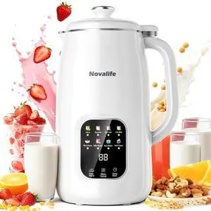 8 in 1 Nut Milk Maker Machine, 40oz Soy Milk Maker Blender, Homemade Soy Milk, Oat Milk, Almond Milk, Juice, Plant Based and Non Dairy Beverages, 12H Delay Start/Keep Warm/Self Cleaning, White 8 in 1 Nut Milk Maker Machine, 40oz Soy Milk Maker Blender, Homemade Soy Milk, Oat Milk, Almond Milk, Juice, Plant Based and Non Dairy Beverages, 12H Delay Start/Keep Warm/Self Cleaning, White