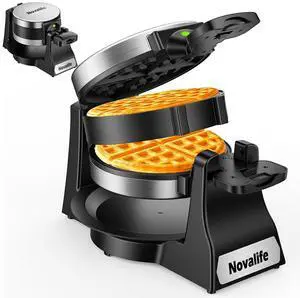 Waffle Maker, 1400W Belgian Waffle Maker, Double Waffle Iron 180° Flip, 8 Slices, Rotating & Nonstick Plates, Removable Drip Tray Easy to Clean, Locking Buckle & Cool Touch Handle Waffle Maker, 1400W Belgian Waffle Maker, Double Waffle Iron 180° Flip, 8 Slices, Rotating & Nonstick Plates, Removable Drip Tray Easy to Clean, Locking Buckle & Cool Touch Handle