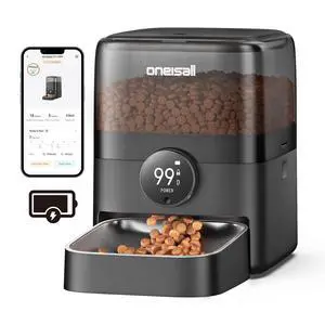 Cordless Cat Feeder with WiFi | Rechargeable 100-Day Battery Operated, 12 Cups/3L, Dry Food Dispenser, Large Kibble, Smart App Control, Black Cordless Cat Feeder with WiFi | Rechargeable 100-Day Battery Operated, 12 Cups/3L, Dry Food Dispenser, Large Kibble, Smart App Control, Black