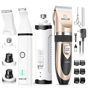 Dog Clipper Low Noise, Dog Nail Grinder and Paw Trimmer Kit Dog Clipper Low Noise, Dog Nail Grinder and Paw Trimmer Kit