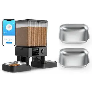 5G Automatic Cat Feeder & 2 Stainless Steel Bowls 5G Automatic Cat Feeder & 2 Stainless Steel Bowls