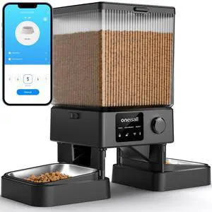 5G WiFi Automatic Cat Feeder for 2 Cats, App Control, 20 Cups/5L | Timed Meals, Feed Now, Feeding Logs, Slow Feed, Precise Portions, 10s Voice Recorder, Family Sharing, Stainless Steel Bowls 5G WiFi Automatic Cat Feeder for 2 Cats, App Control, 20 Cups/5L | Timed Meals, Feed Now, Feeding Logs, Slow Feed, Precise Portions, 10s Voice Recorder, Family Sharing, Stainless Steel Bowls