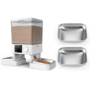 Automatic Cat Feeder & 2 Replacement Stainless Steel Bowls Automatic Cat Feeder & 2 Replacement Stainless Steel Bowls