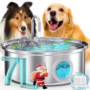 7L/230oz Dog Water Fountain for Multi-pet Household,PWF002 | 25db Quiet Design,304 Stainless Steel,Contain 3 Set Filters,Visual Water,5-Layer Filtration,Fit for Living Room Kitchen 7L/230oz Dog Water Fountain for Multi-pet Household,PWF002 | 25db Quiet Design,304 Stainless Steel,Contain 3 Set Filters,Visual Water,5-Layer Filtration,Fit for Living Room Kitchen