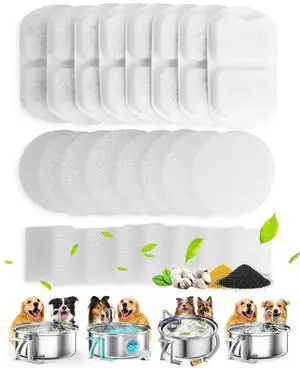 Replacement 8 Set Filters for PWF-002 7L Dog Water Fountain | Contain 8Sets Filter,Higher Adsorption Efficiency,Wide Compatibility,Dual Pump Protection, Lower Long-term Pet Expenses Replacement 8 Set Filters for PWF-002 7L Dog Water Fountain | Contain 8Sets Filter,Higher Adsorption Efficiency,Wide Compatibility,Dual Pump Protection, Lower Long-term Pet Expenses