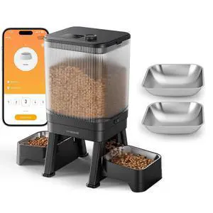 7L 5G Automatic Cat Feeder for 2 Cats & Replacement Bowls 7L 5G Automatic Cat Feeder for 2 Cats & Replacement Bowls