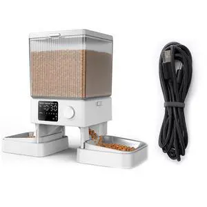 Automatic Cat Feeder for 2 Cats & Anti-Bite Type-C Cable Automatic Cat Feeder for 2 Cats & Anti-Bite Type-C Cable