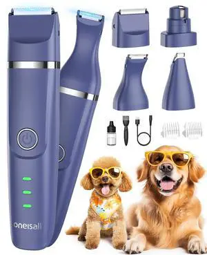 Dog Clippers with Double Blades,Cordless Small Pet Hair Grooming Trimmer,Low Noise for Trimming Dog's Hair Around Paws, Eyes, Ears, Face, Rump (Purple) Dog Clippers with Double Blades,Cordless Small Pet Hair Grooming Trimmer,Low Noise for Trimming Dog's Hair Around Paws, Eyes, Ears, Face, Rump (Purple)