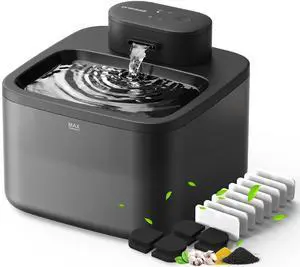 74oz/2.2L Wireless Cat Water Fountain with 9 Filters, Cordless Pet Water Fountains, Battery Operated for Cats Indoor, 20dB Ultra-Quiet 74oz/2.2L Wireless Cat Water Fountain with 9 Filters, Cordless Pet Water Fountains, Battery Operated for Cats Indoor, 20dB Ultra-Quiet