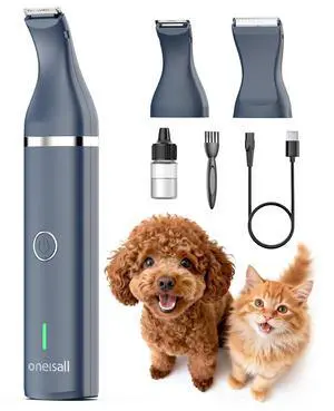 Dog Paw Trimmer, Small Dog Clippers with Double Blades (Teal) | Low Noise, Gentle Skin-friendly Design, Cordless Precision Pet Hair trimmer for Grooming, for Paws, Eyes, Ears, Face, Rump Dog Paw Trimmer, Small Dog Clippers with Double Blades (Teal) | Low Noise, Gentle Skin-friendly Design, Cordless Precision Pet Hair trimmer for Grooming, for Paws, Eyes, Ears, Face, Rump