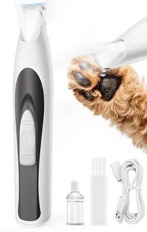 Low-Noise Dog Paw Trimmer with LED Light | 35dB Quiet, 0.8inch Safe Blade for Paws, Ears, Face & Rump, Cordless, Pet Paw Grooming Clippers for Dogs & Cats Low-Noise Dog Paw Trimmer with LED Light | 35dB Quiet, 0.8inch Safe Blade for Paws, Ears, Face & Rump, Cordless, Pet Paw Grooming Clippers for Dogs & Cats