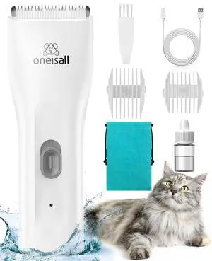 Pet Clippers for Cat Matted Hair, Quiet Pet Shaver for Cats | Waterproof Cordless Cat Clippers for Matted Long Hair with Storage Bag,Lightweight and Easy to Use for Cat, Pet, Small Dog Pet Clippers for Cat Matted Hair, Quiet Pet Shaver for Cats | Waterproof Cordless Cat Clippers for Matted Long Hair with Storage Bag,Lightweight and Easy to Use for Cat, Pet, Small Dog