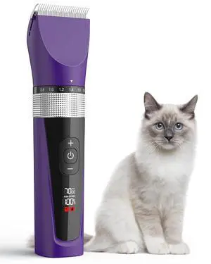 Cat Clippers for Matted Hair, 5-Speed Quiet Cat Grooming kit | Waterproof, 49dB Low Noise, 120min Long Battery Life LCD Display,4 Guards With Comb and Scissor,For Long Thick Matted Hair Cat Clippers for Matted Hair, 5-Speed Quiet Cat Grooming kit | Waterproof, 49dB Low Noise, 120min Long Battery Life LCD Display,4 Guards With Comb and Scissor,For Long Thick Matted Hair