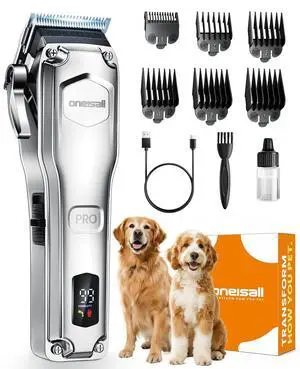 PC18 Dog Clippers for Grooming for Thick Coat | 6800 RPM High-Speed, Detachable Stainless Steel Blades,4 hours of battery life, Dog Shaver for Thick/Matted/Knotted/Hair PC18 Dog Clippers for Grooming for Thick Coat | 6800 RPM High-Speed, Detachable Stainless Steel Blades,4 hours of battery life, Dog Shaver for Thick/Matted/Knotted/Hair
