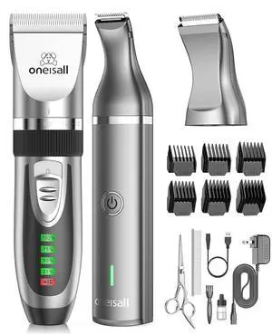 2 in 1 Pet Cat & Dog Grooming Kit - Quiet Cordless Dog Clippers & Paw Trimmer for Grooming Pet Hair 2 in 1 Pet Cat & Dog Grooming Kit - Quiet Cordless Dog Clippers & Paw Trimmer for Grooming Pet Hair