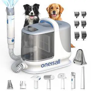 Dog Grooming Vacuum Kits with Clipper | Exatra Large 3L Dust Cup,13KPa 3 Suction,Clipper,Nail Grinder & Shedding Brush 7 in 1 Grooming Kits,Low Noise,BM3 Dog Grooming Vacuum Kits with Clipper | Exatra Large 3L Dust Cup,13KPa 3 Suction,Clipper,Nail Grinder & Shedding Brush 7 in 1 Grooming Kits,Low Noise,BM3