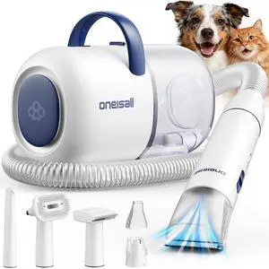 Dog Grooming Vacuum Kit with 6 Tools | Powerful 15000Pa Suction, Clippers, Trimmer & Nail Grinder 59dB, 2L Large Canister, Easy to Clean & Empty Dog Grooming Vacuum Kit with 6 Tools | Powerful 15000Pa Suction, Clippers, Trimmer & Nail Grinder 59dB, 2L Large Canister, Easy to Clean & Empty