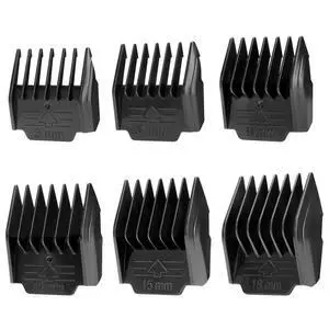 6Pcs Attachment Guide Comb Guards for Low Noise Dog Clippers #1-#6, 3mm-18mm Cut Length, Black 6Pcs Attachment Guide Comb Guards for Low Noise Dog Clippers #1-#6, 3mm-18mm Cut Length, Black