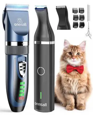 Cat Clippers and Paw Trimmer 3 in 1 Cat Grooming Kit | for Matted,Long,Thick Coat,2-Speed Cordless Pet Clippers, Quiet Cat Grooming Kit for Cat Cat Clippers and Paw Trimmer 3 in 1 Cat Grooming Kit | for Matted,Long,Thick Coat,2-Speed Cordless Pet Clippers, Quiet Cat Grooming Kit for Cat