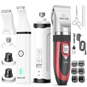 Dog Shaver Clippers Low Noise, Dog Nail Grinder and Paw Trimmer Kit Dog Shaver Clippers Low Noise, Dog Nail Grinder and Paw Trimmer Kit