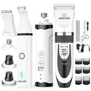 Dog Shaver Clippers Low Noise, Dog Nail Grinder and Paw Trimmer Kit Dog Shaver Clippers Low Noise, Dog Nail Grinder and Paw Trimmer Kit