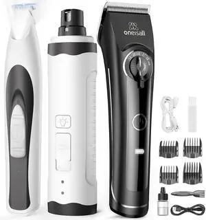 Dog Clippers for Grooming Doodles Poodles Thick Curly Hair, Quiet Pet Trimmer for Paws Dog Nail Grinder Paw Trimmer with 2 LED Lights Dog Clippers for Grooming Doodles Poodles Thick Curly Hair, Quiet Pet Trimmer for Paws Dog Nail Grinder Paw Trimmer with 2 LED Lights