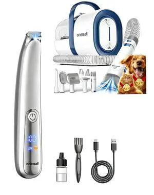 Dog Grooming Vacuum and 2-Speed Dog Paw Trimmer Dog Grooming Vacuum and 2-Speed Dog Paw Trimmer