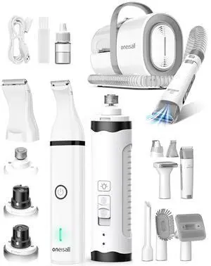 Dog Grooming Vacuum, Dog Nail Grinder and Paw Trimmer Kit Dog Grooming Vacuum, Dog Nail Grinder and Paw Trimmer Kit