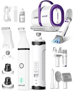 Dog Grooming Vacuum, Dog Nail Grinder and Paw Trimmer Kit Dog Grooming Vacuum, Dog Nail Grinder and Paw Trimmer Kit