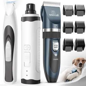 Dog Shaver Clippers Low Noise, Quiet Pet Trimmer for Paws Dog Nail Grinder Paw Trimmer with 2 LED Lights Dog Shaver Clippers Low Noise, Quiet Pet Trimmer for Paws Dog Nail Grinder Paw Trimmer with 2 LED Lights