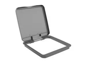 Rev-A-Shelf 27 Qt Under Sink Garbage Can Lid for Kitchen and Bathroom Cabinet, Replacement Trash Bin Lid Only, Metallic Silver, RV-1024-LID-17-1 Rev-A-Shelf 27 Qt Under Sink Garbage Can Lid for Kitchen and Bathroom Cabinet, Replacement Trash Bin Lid Only, Metallic Silver, RV-1024-LID-17-1