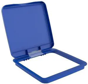 Rev-A-Shelf 27 Qt Under Sink Garbage Can Lid for Base Kitchen and Bathroom Cabinet, Replacement Plastic Trash Bin Lid Only, Blue, RV-1024-LID-22-1 Rev-A-Shelf 27 Qt Under Sink Garbage Can Lid for Base Kitchen and Bathroom Cabinet, Replacement Plastic Trash Bin Lid Only, Blue, RV-1024-LID-22-1