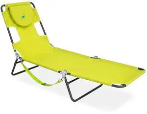 Ostrich the Original Chaise 72 x 22 Inch Lounge Portable Reclining Lounger, Outdoor Patio, Beach, Lawn, Camping, or Pool Tanning Chair, Lime Green Ostrich the Original Chaise 72 x 22 Inch Lounge Portable Reclining Lounger, Outdoor Patio, Beach, Lawn, Camping, or Pool Tanning Chair, Lime Green