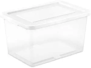 Sterilite Storage Box, Stackable Clear Plastic Bins, 20 Quart, 24-Pack | Heavy-Duty Organizing Containers with Snap-On Lids for Closet, Bathroom, and Office Sterilite Storage Box, Stackable Clear Plastic Bins, 20 Quart, 24-Pack | Heavy-Duty Organizing Containers with Snap-On Lids for Closet, Bathroom, and Office