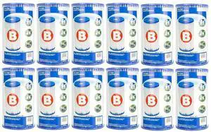 Intex Type B Pool Filter Cartridge for Above Ground Swimming Pools, 12-Pack | 29005E - Compatible with 2,500 GPH Krystal Clear Cartridge Filter Pumps Intex Type B Pool Filter Cartridge for Above Ground Swimming Pools, 12-Pack | 29005E - Compatible with 2,500 GPH Krystal Clear Cartridge Filter Pumps