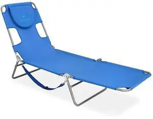 Ostrich The Original Chaise Lounge 72 x 22 Inch Portable Reclining Lounger | Outdoor Patio, Beach, Lawn, Camping, or Pool Tanning Chair, Ocean Blue Ostrich The Original Chaise Lounge 72 x 22 Inch Portable Reclining Lounger | Outdoor Patio, Beach, Lawn, Camping, or Pool Tanning Chair, Ocean Blue