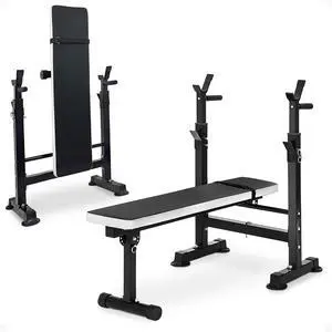 BalanceFrom Steel Weight Bench w/ Squat Rack in Multiple Colors, 400 lb User Capacity - Foldable Home Gym Equipment for Range of Workouts w/ 6-Position Barbell Holder & Adjustable Seat and Recliner BalanceFrom Steel Weight Bench w/ Squat Rack in Multiple Colors, 400 lb User Capacity - Foldable Home Gym Equipment for Range of Workouts w/ 6-Position Barbell Holder & Adjustable Seat and Recliner