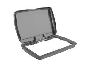 Rev-A-Shelf 32 Qt Under Sink Garbage Can Lid for Base Kitchen and Bathroom Cabinet, Replacement Trash Bin Lid Only, Metallic Silver, RV-32-LID-17-1-40 Rev-A-Shelf 32 Qt Under Sink Garbage Can Lid for Base Kitchen and Bathroom Cabinet, Replacement Trash Bin Lid Only, Metallic Silver, RV-32-LID-17-1-40