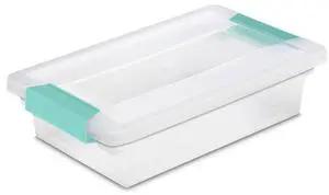 Sterilite Clip Box, Stackable Clear Plastic Bins- Small, 30-Pack | Storage Containers with Latching Lids for Writing, Arts or Crafts Supplies - Home, Office, Classroom & Workshop Organization Sterilite Clip Box, Stackable Clear Plastic Bins- Small, 30-Pack | Storage Containers with Latching Lids for Writing, Arts or Crafts Supplies - Home, Office, Classroom & Workshop Organization