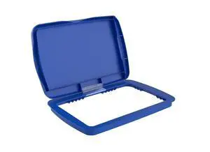 Rev-A-Shelf 32 Qt Under Sink Garbage Can Lid for Base Kitchen and Bathroom Cabinet, Replacement Plastic Trash Bin Lid Only, Blue, RV-32-LID-22-1 Rev-A-Shelf 32 Qt Under Sink Garbage Can Lid for Base Kitchen and Bathroom Cabinet, Replacement Plastic Trash Bin Lid Only, Blue, RV-32-LID-22-1