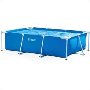INTEX Metal Frame 9ft 10in x 6ft 6.75in x 29.5in Above Ground Swimming Pool | 28272EH -Pool Only (Pump Not Included) INTEX Metal Frame 9ft 10in x 6ft 6.75in x 29.5in Above Ground Swimming Pool | 28272EH -Pool Only (Pump Not Included)