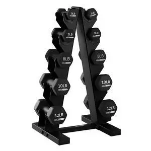 HolaHatha 1, 2 and 3 lb Neoprene Dumbbell Strength Training Weight Set with Rack HolaHatha 1, 2 and 3 lb Neoprene Dumbbell Strength Training Weight Set with Rack