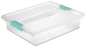 Sterilite Clip Box, Stackable Clear Plastic Bins- Large, 24-Pack | Storage Containers with Latching Lids for Writing, Arts or Crafts Supplies - Home, Office, Classroom & Workshop Organization Sterilite Clip Box, Stackable Clear Plastic Bins- Large, 24-Pack | Storage Containers with Latching Lids for Writing, Arts or Crafts Supplies - Home, Office, Classroom & Workshop Organization