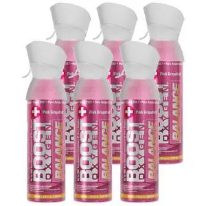Boost Oxygen Medium Balance Pink Grapefruit 5L Canister, 6 Pack | Balanced Combination of Portability & O2 Capacity Pink Grapefruit Aroma For Elevating Mood & Refreshing the Senses Boost Oxygen Medium Balance Pink Grapefruit 5L Canister, 6 Pack | Balanced Combination of Portability & O2 Capacity Pink Grapefruit Aroma For Elevating Mood & Refreshing the Senses
