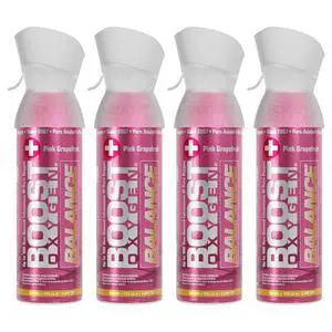 Boost Oxygen Medium Balance Pink Grapefruit 5L Canister, 4 Pack | Balanced Combination of Portability & O2 Capacity Pink Grapefruit Aroma For Elevating Mood & Refreshing the Senses Boost Oxygen Medium Balance Pink Grapefruit 5L Canister, 4 Pack | Balanced Combination of Portability & O2 Capacity Pink Grapefruit Aroma For Elevating Mood & Refreshing the Senses