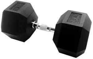 Signature Fitness Rubber Coated Hex Dumbbells Hand Weights for Exercises and Fitness Home Gym, 5-50 lbs, Pairs Signature Fitness Rubber Coated Hex Dumbbells Hand Weights for Exercises and Fitness Home Gym, 5-50 lbs, Pairs