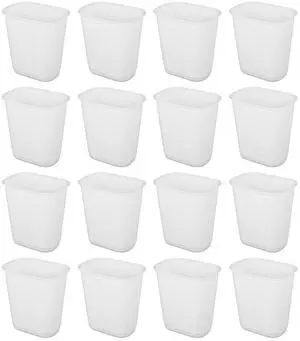 Sterilite 3 Gallon Rectangular Wastebasket Small Home Kitchen or Bathroom Trash Bin, Accommodates 4 Gallon Trash Liner, 16 Pack, White Sterilite 3 Gallon Rectangular Wastebasket Small Home Kitchen or Bathroom Trash Bin, Accommodates 4 Gallon Trash Liner, 16 Pack, White