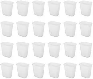 Sterilite 3 Gallon Rectangular Wastebasket Small Home Kitchen or Bathroom Trash Bin, Accommodates 4 Gallon Trash Liner, 24 Pack, White Sterilite 3 Gallon Rectangular Wastebasket Small Home Kitchen or Bathroom Trash Bin, Accommodates 4 Gallon Trash Liner, 24 Pack, White