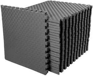 BalanceFrom Puzzle Exercise Mat 1 Thick, EVA Interlocking Foam Floor Tiles | Home Gym, Mat for Home Workout Equipment, Floor Padding for Kids, Gray, 24 in x 24 in x 1 in, 72 Sq Ft - 18 Tiles BalanceFrom Puzzle Exercise Mat 1 Thick, EVA Interlocking Foam Floor Tiles | Home Gym, Mat for Home Workout Equipment, Floor Padding for Kids, Gray, 24 in x 24 in x 1 in, 72 Sq Ft - 18 Tiles