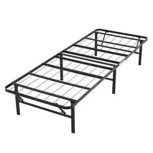 Hercules Folding Metal Bed Frame, 14 Inch Platform Mattress Foundation, Twin Hercules Folding Metal Bed Frame, 14 Inch Platform Mattress Foundation, Twin